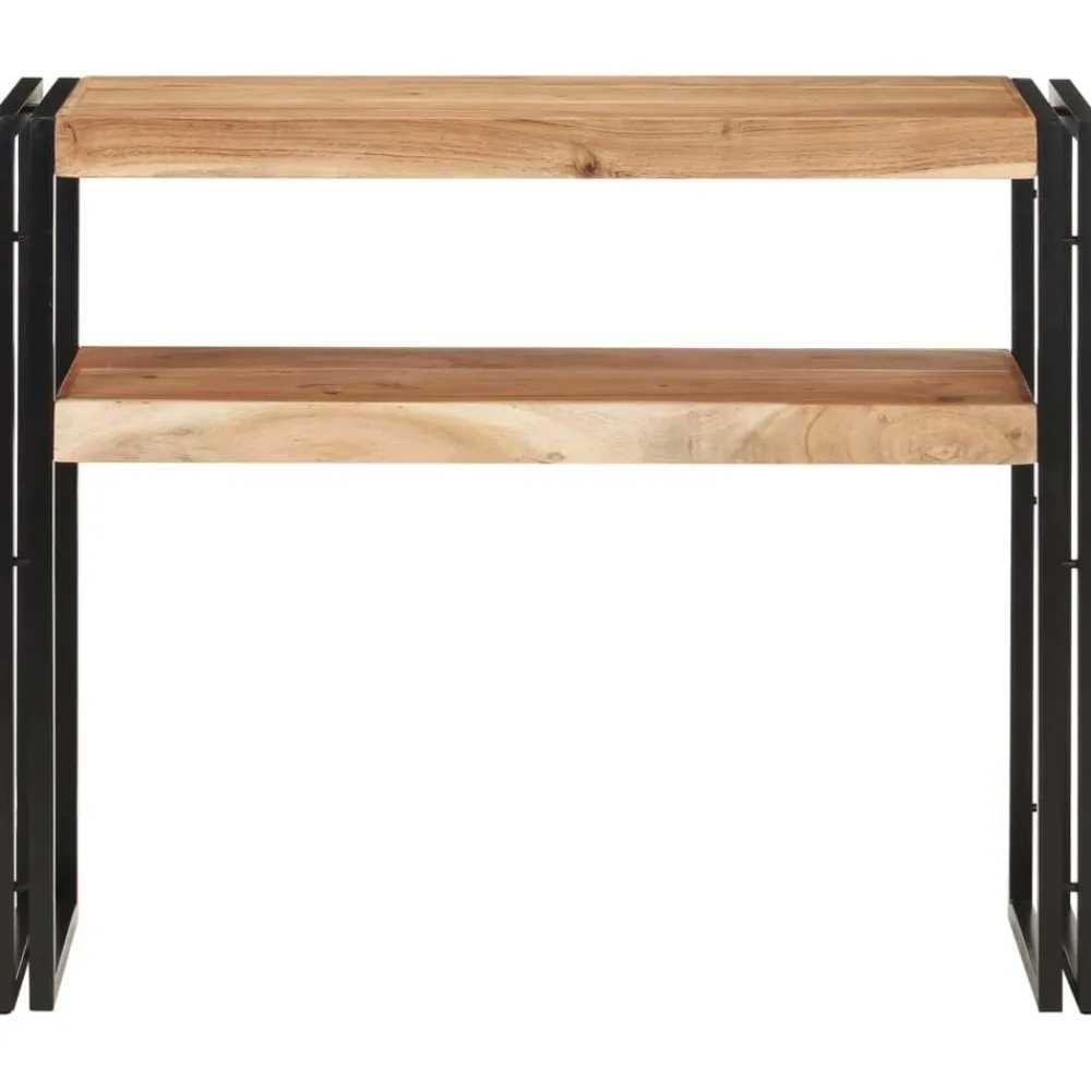 vidaXL Mesa consola de madera maciza de acacia 90x30x75 cm Clearance