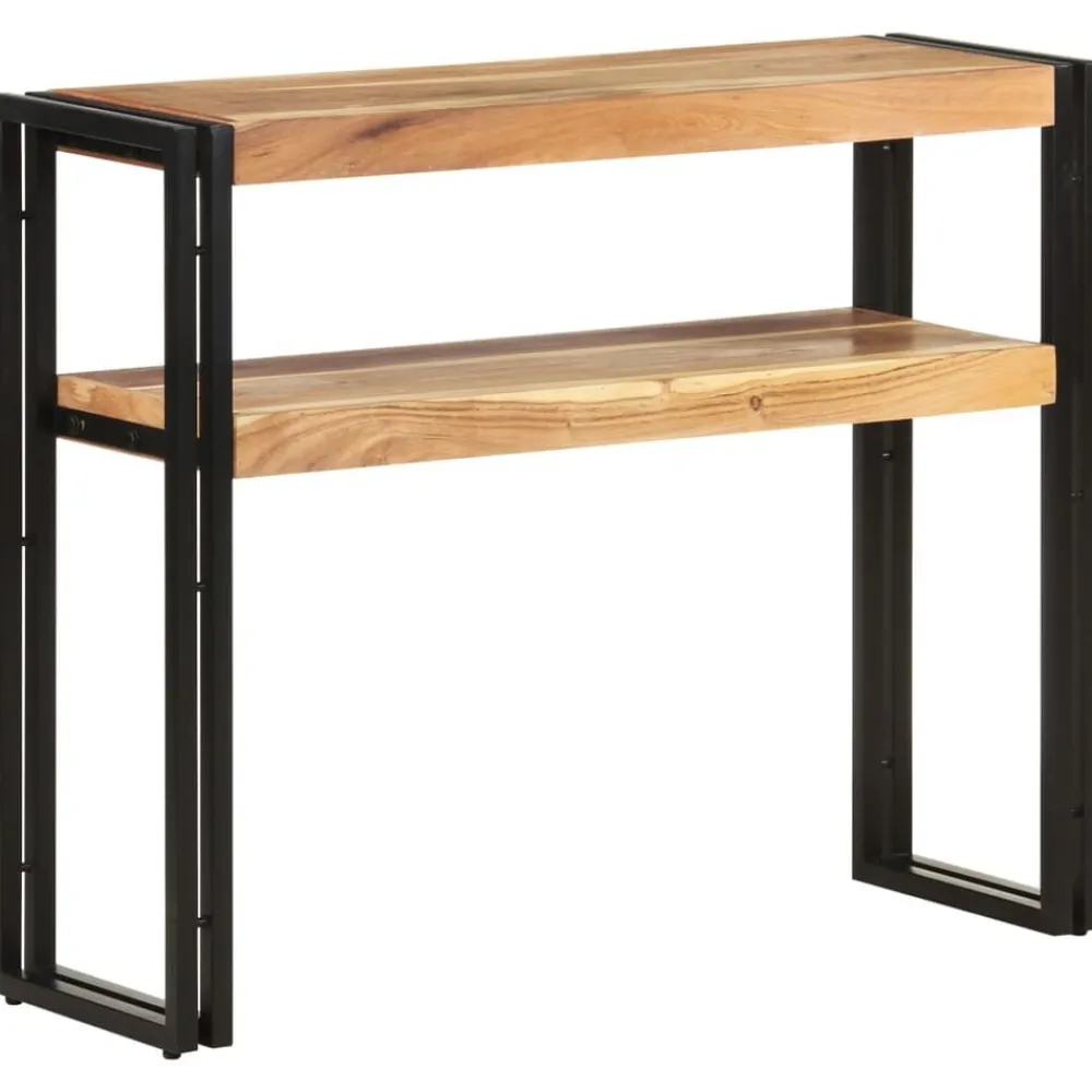 vidaXL Mesa consola de madera maciza de acacia 90x30x75 cm Clearance