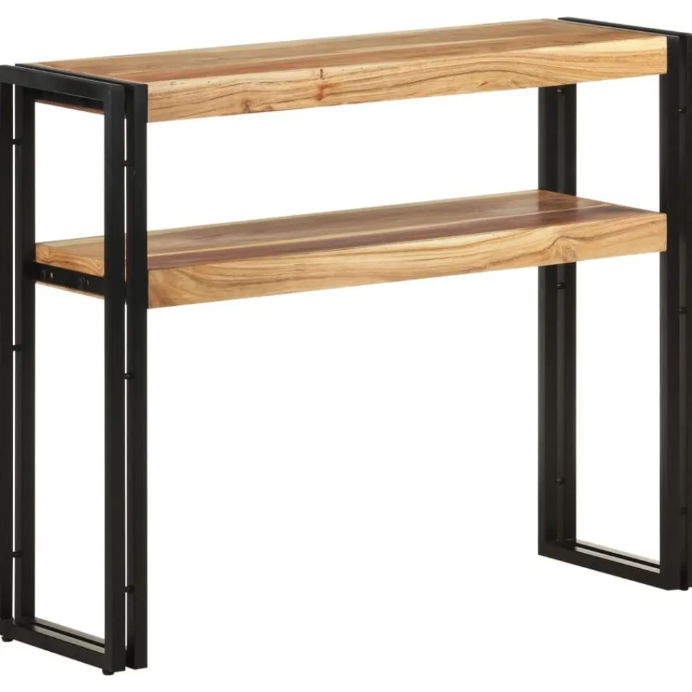 vidaXL Mesa consola de madera maciza de acacia 90x30x75 cm Clearance