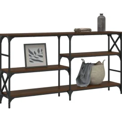 vidaXL Mesa consola madera de ingeniería marrón roble 150x29x76,5 cm Marr&oacute;n roble Hot