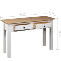 vidaXL Mesas-Mesa consola madera maciza pino Panamá 110x40x72cm