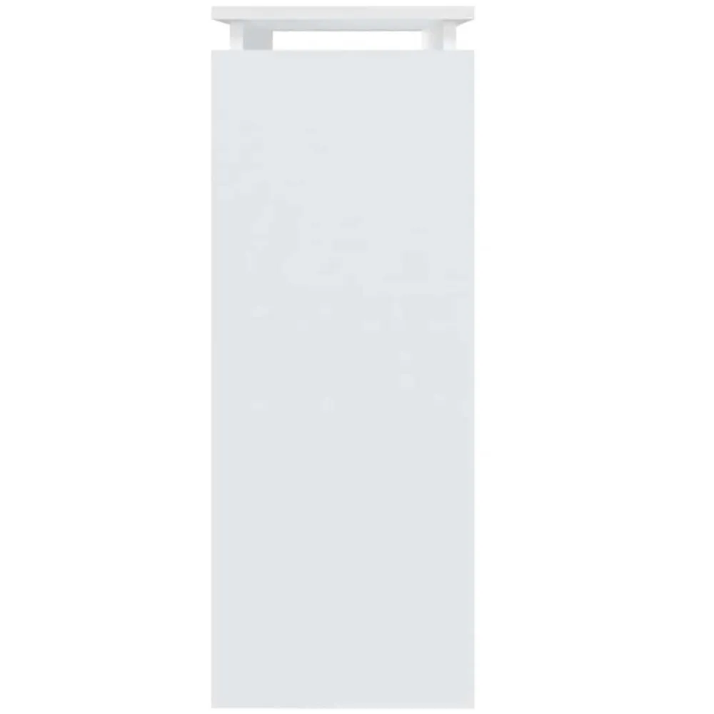 vidaXL Mesas-Mesa consola madera de ingeniería blanca 80x30x80 cm