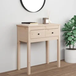 vidaXL Mesas-Mesa consola madera maciza de pino 70x35x75 cm