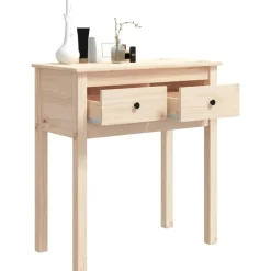 vidaXL Mesas-Mesa consola madera maciza de pino 70x35x75 cm