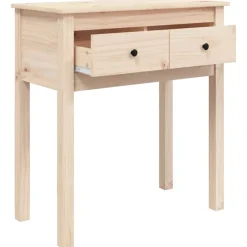 vidaXL Mesas-Mesa consola madera maciza de pino 70x35x75 cm