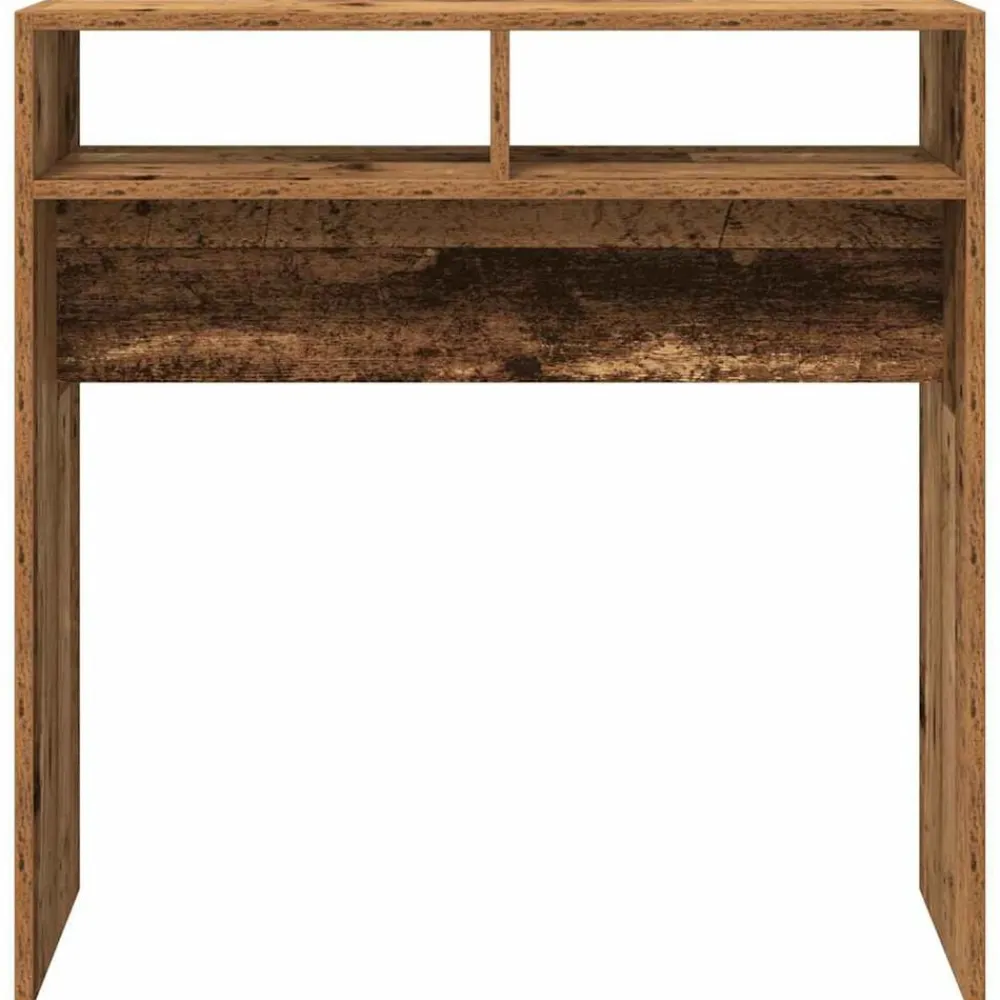vidaXL Mesas-Mesa consola madera de ingeniería envejecida 78x30x80 cm