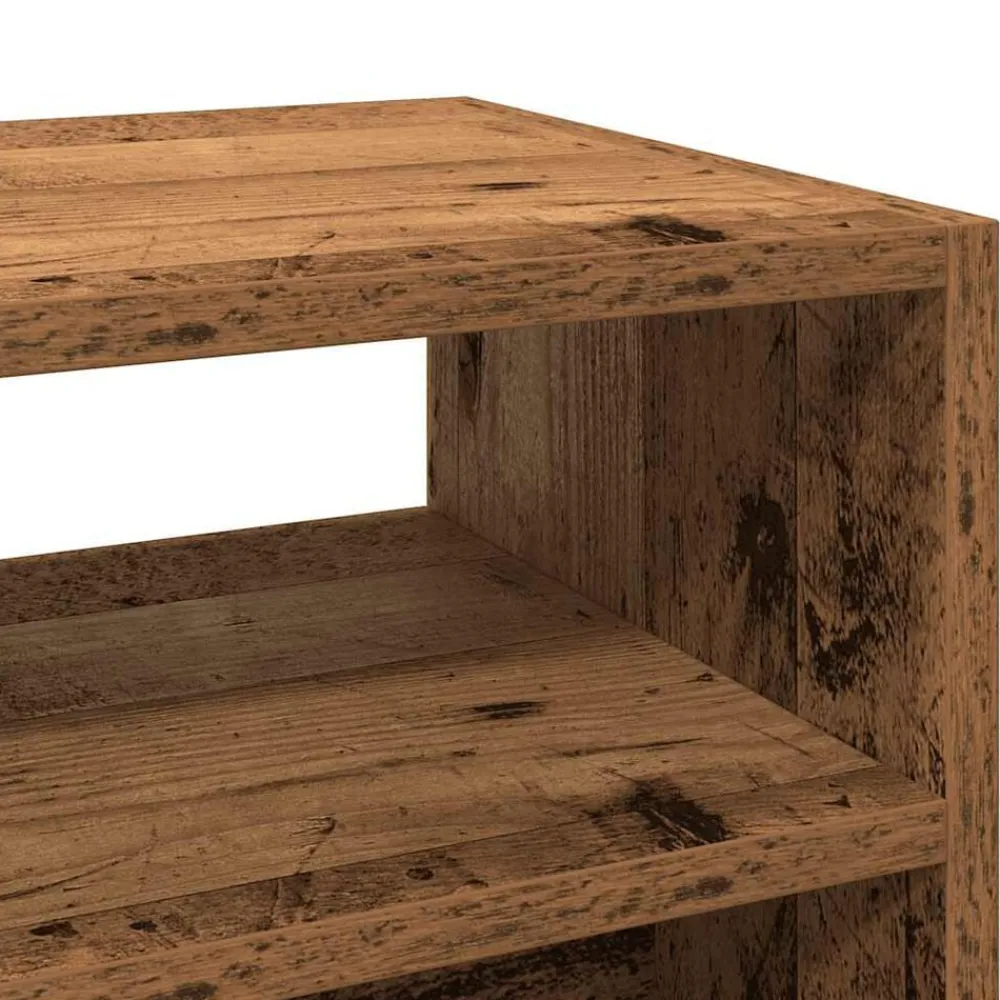 vidaXL Mesas-Mesa consola madera de ingeniería envejecida 78x30x80 cm