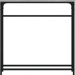 vidaXL Mesa consola madera de ingeniería 75x19,5x75 cm Gris sonoma Outlet