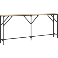 vidaXL Mesas-Mesa consola madera de ingeniería 180x23x75 cm