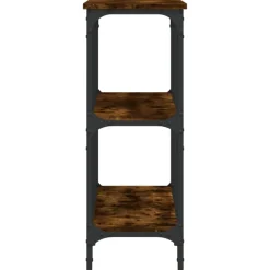 vidaXL Mesa consola madera de ingeniería 100x29x75 cm Roble ahumado Online