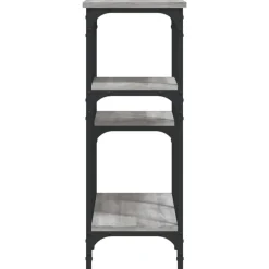 vidaXL Mesa consola madera de ingeniería 80x29x75 cm Gris sonoma Discount