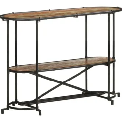 vidaXL Mesa consola madera maciza reciclada 110x42x76 cm Best
