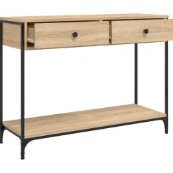 vidaXL Mesa consola madera de ingeniería 100x34,5x75 cm Roble Sonoma Sale