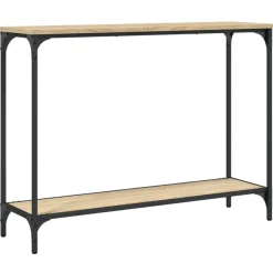 vidaXL Mesas-Mesa consola madera de ingeniería 101x30,5x75 cm