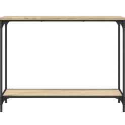 vidaXL Mesas-Mesa consola madera de ingeniería 101x30,5x75 cm
