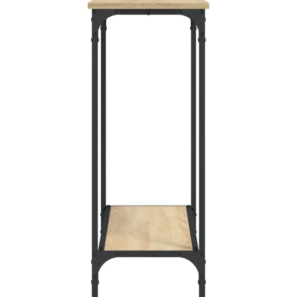 vidaXL Mesas-Mesa consola madera de ingeniería 101x30,5x75 cm