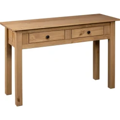 vidaXL Mesa consola madera maciza pino Panamá Range 110x40x72 cm Marr&oacute;n New