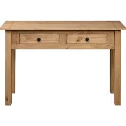 vidaXL Mesa consola madera maciza pino Panamá Range 110x40x72 cm Marr&oacute;n New