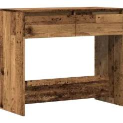 vidaXL Mesa consola madera ingeniería madera envejecida 89x41x76,5 cm Madera antigua Sale
