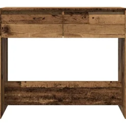 vidaXL Mesa consola madera ingeniería madera envejecida 89x41x76,5 cm Madera antigua Sale