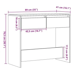 vidaXL Mesa consola madera ingeniería madera envejecida 89x41x76,5 cm Madera antigua Sale