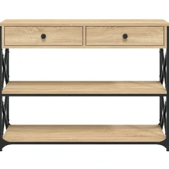 vidaXL Mesa consola madera de ingeniería 100x28x75 cmm Roble Sonoma Sale