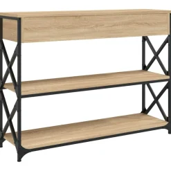 vidaXL Mesa consola madera de ingeniería 100x28x75 cmm Roble Sonoma Sale