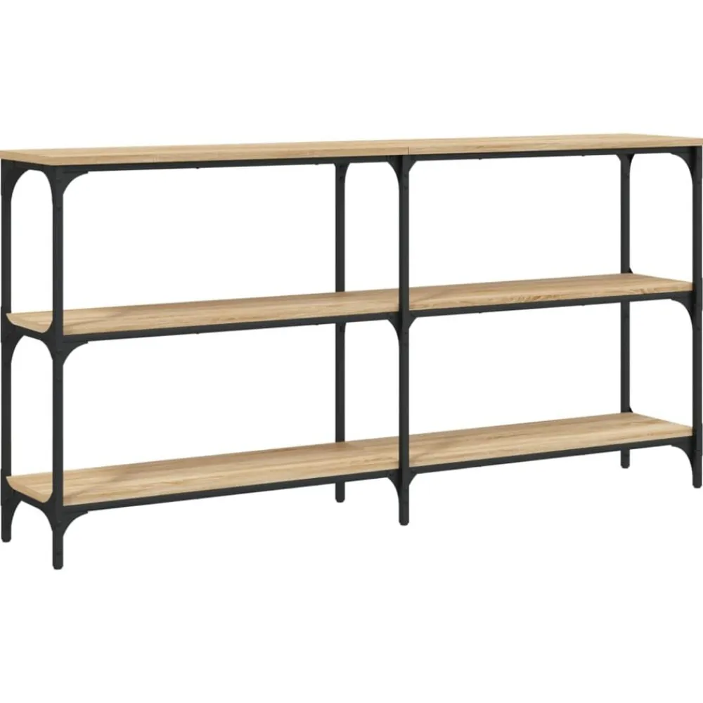 vidaXL Mesas-Mesa consola madera de ingeniería 150x29x75 cm