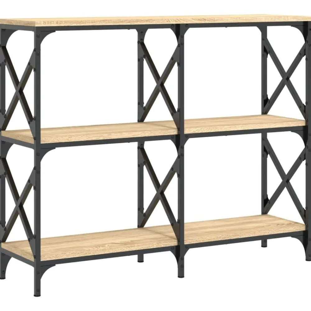 vidaXL Mesas-Mesa consola madera de ingeniería 100x28x80,5 cm