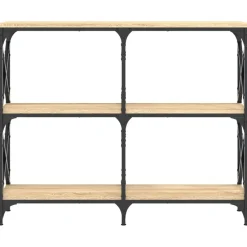 vidaXL Mesas-Mesa consola madera de ingeniería 100x28x80,5 cm