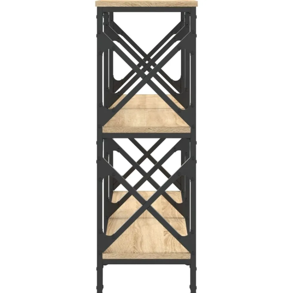 vidaXL Mesas-Mesa consola madera de ingeniería 100x28x80,5 cm