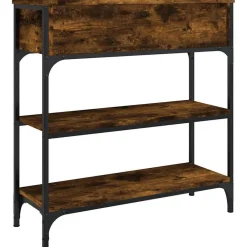 vidaXL Mesas-Mesa consola madera de ingeniería 72,5x25x75 cm