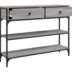 vidaXL Mesa consola madera de ingeniería 100x25x75 cm Gris sonoma Hot