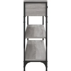 vidaXL Mesa consola madera de ingeniería 100x25x75 cm Gris sonoma Hot