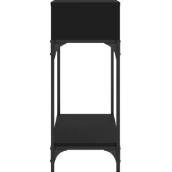 vidaXL Mesa consola madera de ingeniería negra 100x30,5x75 cm Negro