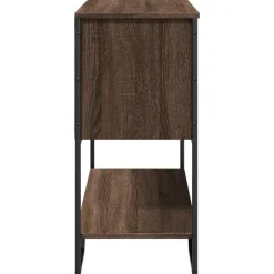 vidaXL Mesas-Mesa consola madera de ingeniería marrón roble 100x35x74,5 cm
