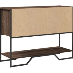 vidaXL Mesas-Mesa consola madera de ingeniería marrón roble 100x35x74,5 cm