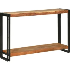 vidaXL Mesa Consola Marrón 120 x 33 x 75 cm Madera de Acacia Sólida Clearance