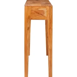 vidaXL Mesas-Mesa Consola Marrón 110 x 30 x 80 cm Madera de Acacia Sólida