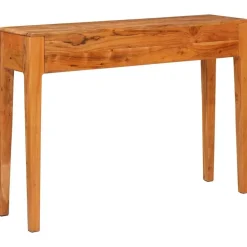 vidaXL Mesas-Mesa Consola Marrón 110 x 30 x 80 cm Madera de Acacia Sólida