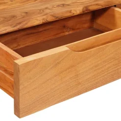 vidaXL Mesas-Mesa Consola Marrón 110 x 30 x 80 cm Madera de Acacia Sólida