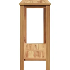 vidaXL Mesa Consola Marrón 85 x 35 x 75 cm Madera de teca maciza Discount