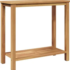 vidaXL Mesa Consola Marrón 85 x 35 x 75 cm Madera de teca maciza Discount