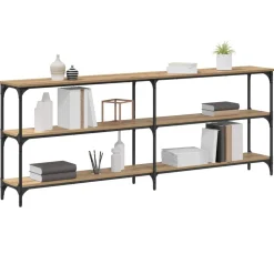 vidaXL Mesa Consola 200 x 29 x 75 cm Roble artisan Clearance
