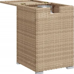 vidaXL Mesa cubierta para bombona de propano ratán 40x40x60 cm Beige