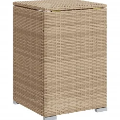 vidaXL Mesa cubierta para bombona de propano ratán 40x40x60 cm Beige
