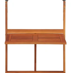 vidaXL Mesa de balcón colgante madera de acacia maciza 64,5x44x80 cm