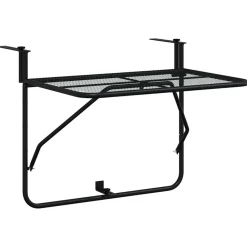 vidaXL Muebles De Jardín-Mesa de balcón de acero 60x40 cm