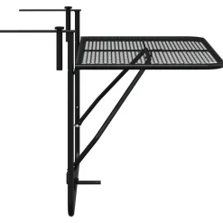 vidaXL Muebles De Jardín-Mesa de balcón de acero 60x40 cm