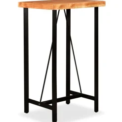 vidaXL Mesas-Mesa de bar de madera maciza de acacia 60x60x107 cm